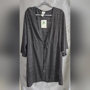 Ladies Black swim cover-up sz large
